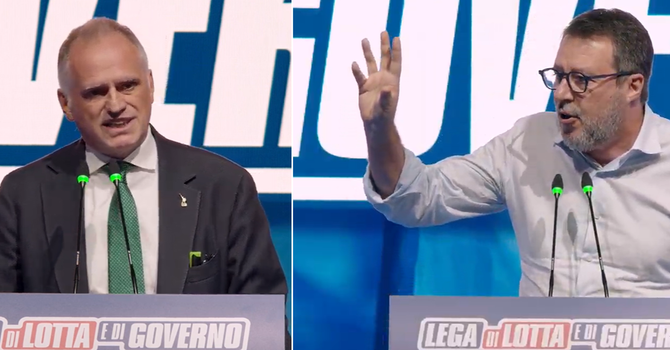 Congresso, Garavaglia: «Invertiamo il trend». Salvini lancia il nuovo simbolo: «Lega Italia Federale» Congresso, Garavaglia: «Invertiamo il trend». Salvini lancia il nuovo simbolo: «Lega Italia Federale»