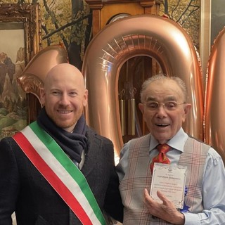 Landoni con il sindaco Baroffio