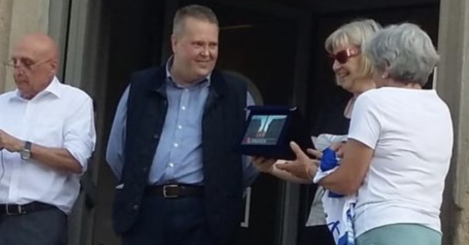 Marco durante una premiazione a Crespi d'Adda nel ricordo dell'amico Francesco Bonfanti Marco durante una premiazione a Crespi d'Adda nel ricordo dell'amico Francesco Bonfanti