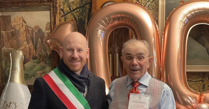 Landoni con il sindaco Baroffio Landoni con il sindaco Baroffio
