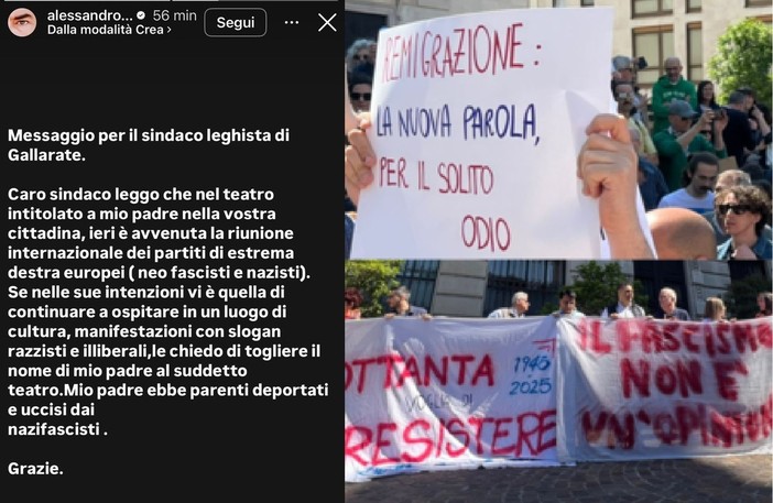Alessandro Gassmann contro il sindaco di Gallarate: «Togliete il nome di mio padre dal teatro se ospitate i neofascisti»
