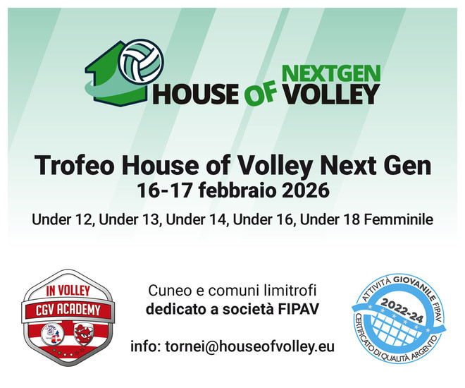 Al via la 1ª edizione di “House of Volley NextGen”: ospite internazionale il Barça Al via la 1ª edizione di “House of Volley NextGen”: ospite internazionale il Barça