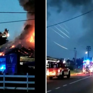 VIDEO. Incendio devasta il locale Buena Vista, colonna di fumo visibile a chilometri e viabilità difficoltosa