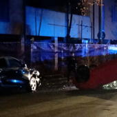 FOTO. Ribaltamento in via delle Ricordanze a Busto Arsizio