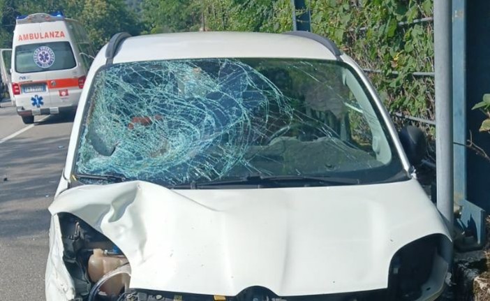 L'auto coinvolta nell'incidente (foto LuinoNotizie.it) L'auto coinvolta nell'incidente (foto LuinoNotizie.it)