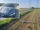 Incidente in via Biella, un cartello che rimbalza tra Dairago e Legnano, illeso miracolosamente l'automobilista