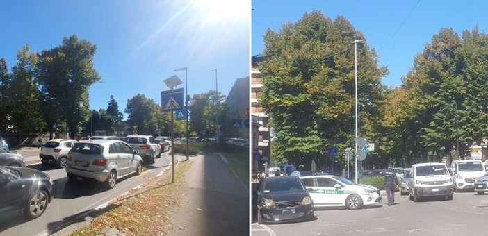 Busto, incidente tra auto e pullman: tutti in coda sul viale Duca D’Aosta