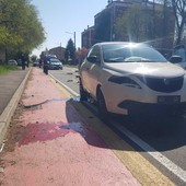 Viale Stelvio, la trappola della disattenzione: mezza dozzina di schianti contro il pilomat in 18 mesi