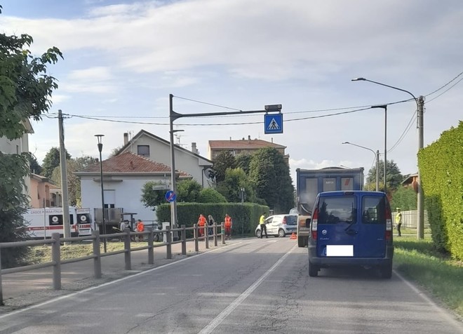 L'incidente in via Morelli a Olgiate L'incidente in via Morelli a Olgiate