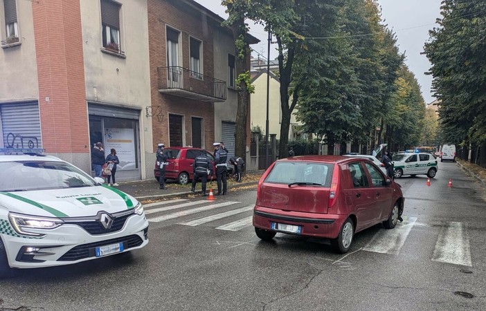 L'incidente di ieri in viale Lombardia, a Busto Arsizio