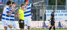 L'arbitro Iannello estrae il rosso per Masi. Lo farà anche con Giudici (foto Galbiati)