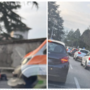 Le operazioni di soccorso e il traffico in via Copelli Le operazioni di soccorso e il traffico in via Copelli