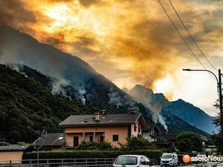 Alcune immagini dell'incendio pubblicata da OssolaNews.it Alcune immagini dell'incendio pubblicata da OssolaNews.it