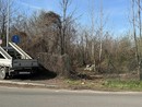 L'unico segnale di movimento a Busto lo scorso marzo vicino al ponticello, con tecnici impegnati nelle misurazioni