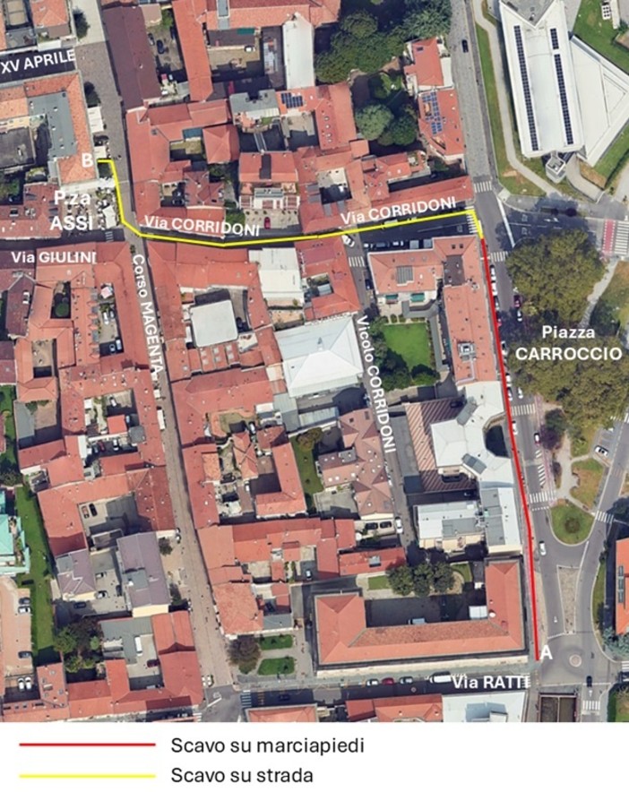 Legnano, intervento di ammodernamento della rete elettrica nel centro storico dal 24 febbraio