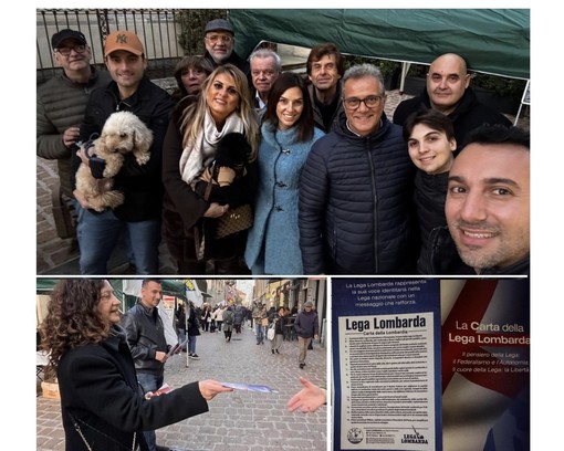 La Lega in piazza per la raccolta firme a sostegno della Carta della Lombardia La Lega in piazza per la raccolta firme a sostegno della Carta della Lombardia