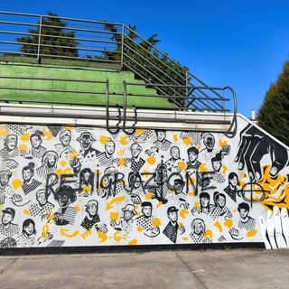 I murales danneggiati - foto dalla pagina Facebook