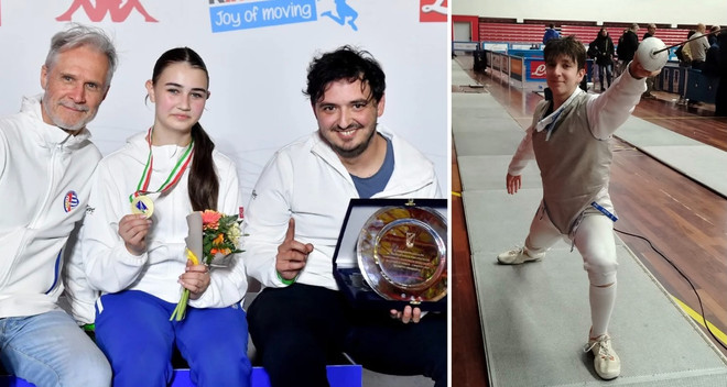 Kinzi tra i maestri Malvezzi e Marchi, nella foto accanto Giacomo