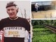 Luigi con i colori della sua Crennese, nel pieno dell'alluvione del 1998 e poi il suo orto magico
