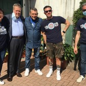 Marco Grecchi (secondo da sinistra) tra Pamela Carezzato e Lele Magni, presenti anche Lorenzo Pisani e Luca Calloni alla giornata finale di "100 anni di Pro” Marco Grecchi (secondo da sinistra) tra Pamela Carezzato e Lele Magni, presenti anche Lorenzo Pisani e Luca Calloni alla giornata finale di "100 anni di Pro”