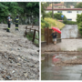 A sinistra: lo smottamento sulla Sp8 a Cittiglio. A destra: allagamenti in via Monteggia a Laveno (entrambe le foto dalla pagina "Laveno Mombello e dintorni" A sinistra: lo smottamento sulla Sp8 a Cittiglio. A destra: allagamenti in via Monteggia a Laveno (entrambe le foto dalla pagina "Laveno Mombello e dintorni"