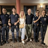 La foto postata dal sindaco con la polizia locale