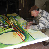 Marcello Silvestri al lavoro (foto da marcellosilvestri.com)