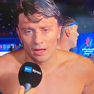 Nicolò Martinenghi dopo la semifinale dei 50 rana