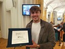 Martinenghi durante la consegna della targa celebrativa in Provincia nel 2022