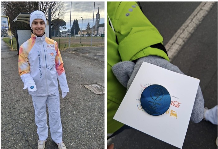 VIDEO. Che emozione, Mattia: la fiamma olimpica tra le mani VIDEO. Che emozione, Mattia: la fiamma olimpica tra le mani