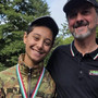 La giovane Noemi Manco e il presidente Enrico Mascetti La giovane Noemi Manco e il presidente Enrico Mascetti