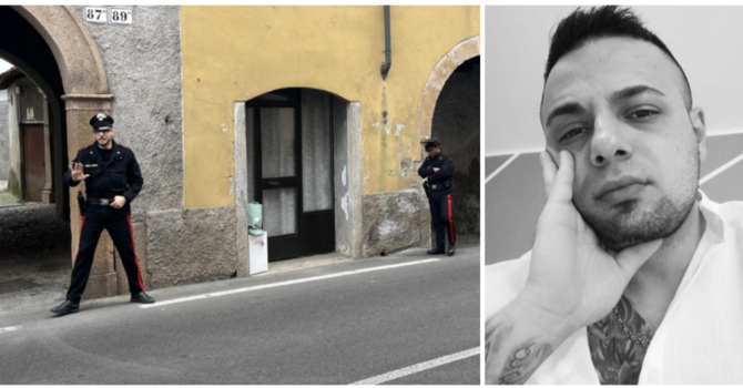A sinistra: i carabinieri sul luogo della rissa. A destra: la vittima Enzo Ambrosino in una foto dal profilo Facebook A sinistra: i carabinieri sul luogo della rissa. A destra: la vittima Enzo Ambrosino in una foto dal profilo Facebook