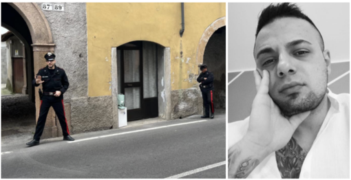 A sinistra: i carabinieri sul luogo della rissa. A destra: la vittima Enzo Ambrosino in una foto dal profilo Facebook