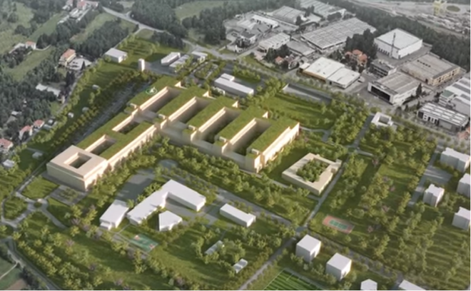 L'area di quello che sarà il Grande Ospedale della Malpensa