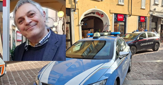Nella foto Davide Gorla e le forze dell’ordine sul posto il giorno dell’omicidio Nella foto Davide Gorla e le forze dell’ordine sul posto il giorno dell’omicidio