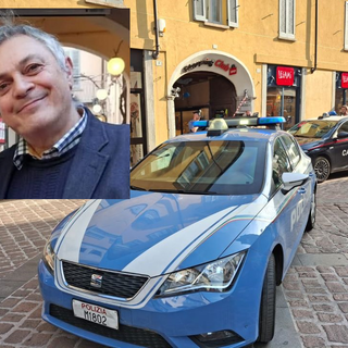 Nella foto Davide Gorla e le forze dell’ordine sul posto il giorno dell’omicidio
