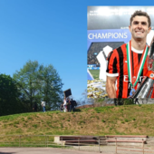 Christian Pulisic (foto dal profilo Instagram ufficiale) e il parco Comerio, diventato set fotografico per un pomeriggio Christian Pulisic (foto dal profilo Instagram ufficiale) e il parco Comerio, diventato set fotografico per un pomeriggio