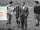 Una delle fotografie della mostra: qui ricorda il Bustocco.it era Inter-Pro Patria ed ecco Memo Toros a sinistra, Lorenzi al centro, Meazza allenatore biancoblu, a destra Uboldi