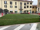 Busto, sotto la pioggia spunta il prato in piazza San Giovanni