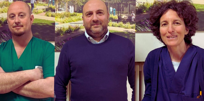 I dottori Giacomo Colombo e Biagio Paolini e la dottoressa Federica Pozzi