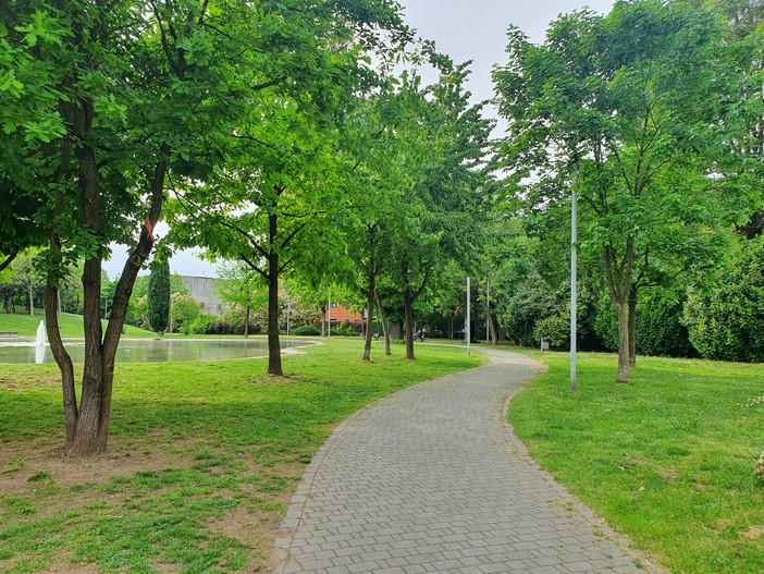 Il Parco Comerio a Busto dove si trova il chiosco oggetto del bando