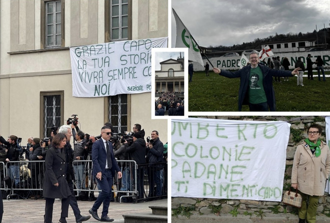 Busto, l’ultimo omaggio a Bossi dai militanti di ieri e di oggi