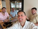 In primo piano Premazzi. Dietro, da sinistra, Longhini, Barcaro e Marchesi