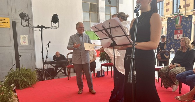 Ivanoe Pellerin durante la premiazione Ivanoe Pellerin durante la premiazione