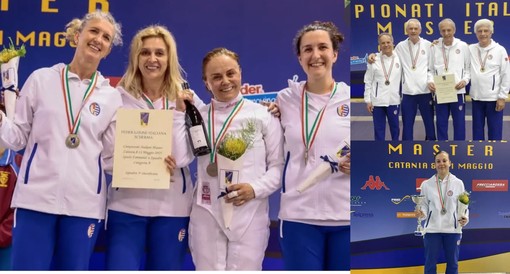 La Pro Patria Scherma colleziona medaglie ai campionati nazionali Master