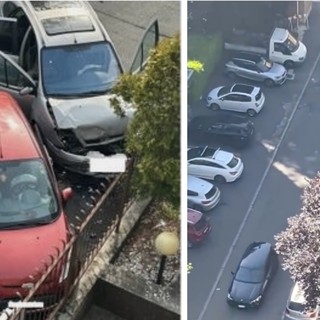 Un incidente per i contromano, avvenuto lo scorso marzo in via Orazio, e un'immagine di ieri con i veicoli che a causa di uno scontro si immettevano nel senso proibito