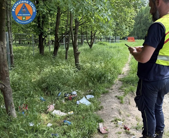 Una delle foto pubblicate dalla Protezione civile