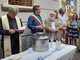 Pizzolato, accanto al sindaco Cassani, alla Contrada del brodo