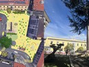 Il disegno pubblicato e la piazza durante l'ultima Settimana della mobilità Il disegno pubblicato e la piazza durante l'ultima Settimana della mobilità