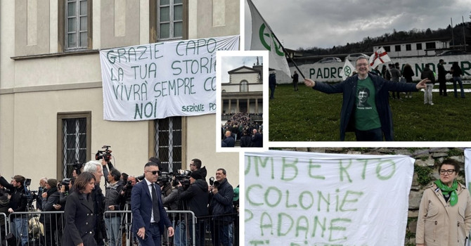 Busto, l’ultimo omaggio a Bossi dai militanti di ieri e di oggi Busto, l’ultimo omaggio a Bossi dai militanti di ieri e di oggi
